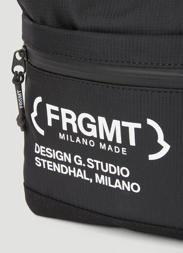 7 Moncler FRGMT Hiroshi Fujiwara Logo Print Crossbody Bag Black mfr0351005