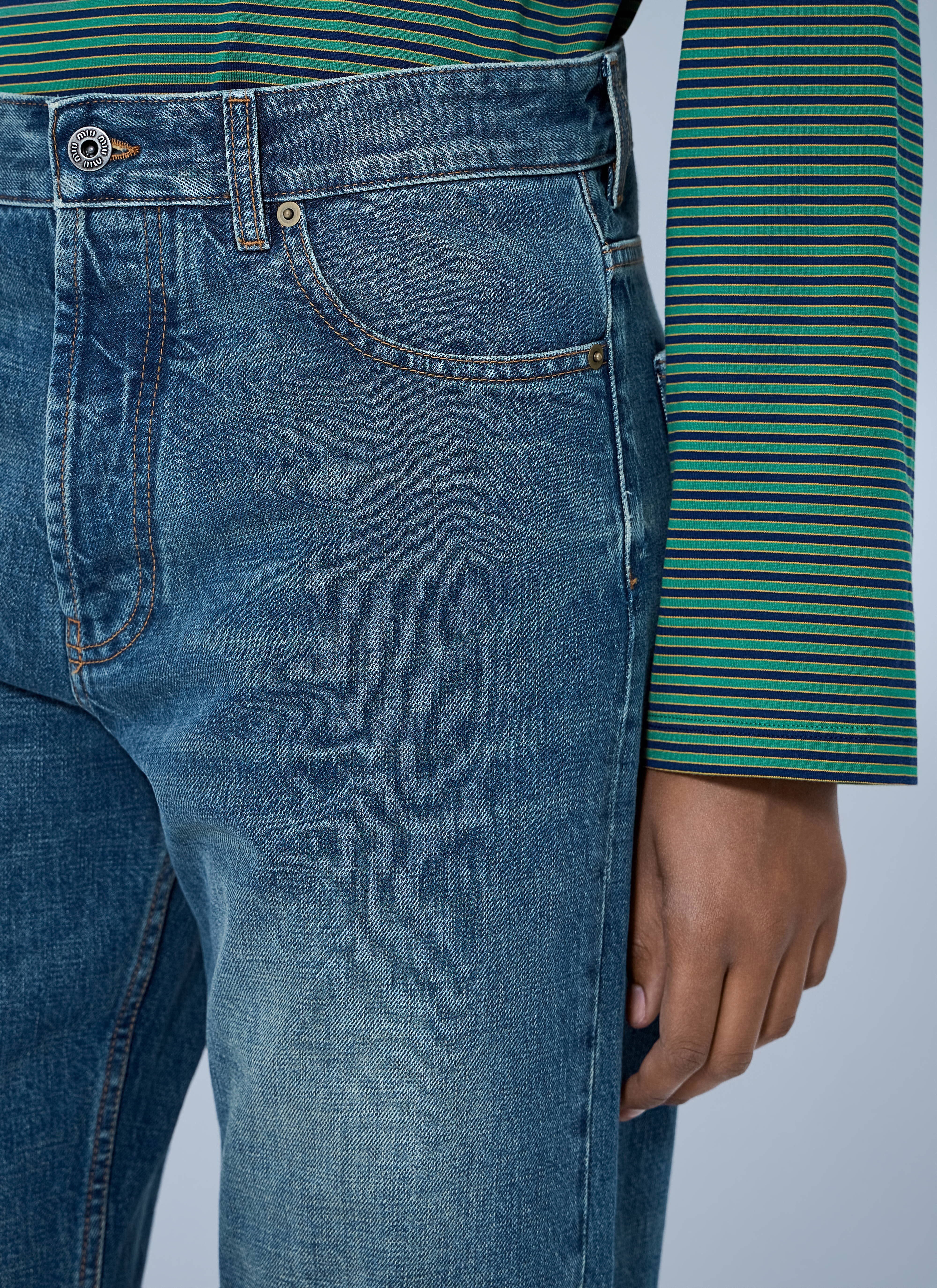 Miu Miu Women's' Wide-Leg Denim Jeans in Blue | LN-CC®