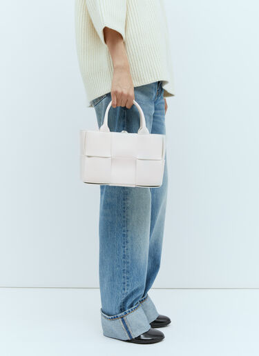Bottega Veneta 미니 아르코 토트백 화이트 bov0255056