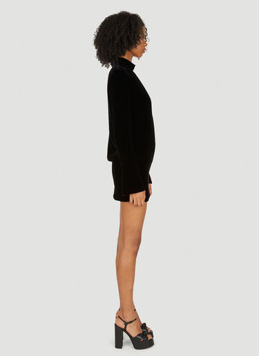 High Neck Velvet Dress Saint Laurent High Neck Velvet Dress Black sla0249019