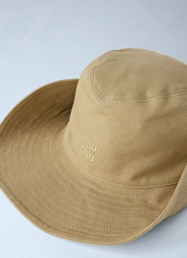 Gabardine Cowboy Hat Miu Miu Gabardine Cowboy Hat Beige miu0264206