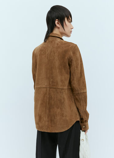 TOTEME Soft Suede Shirt Brown tot0256003