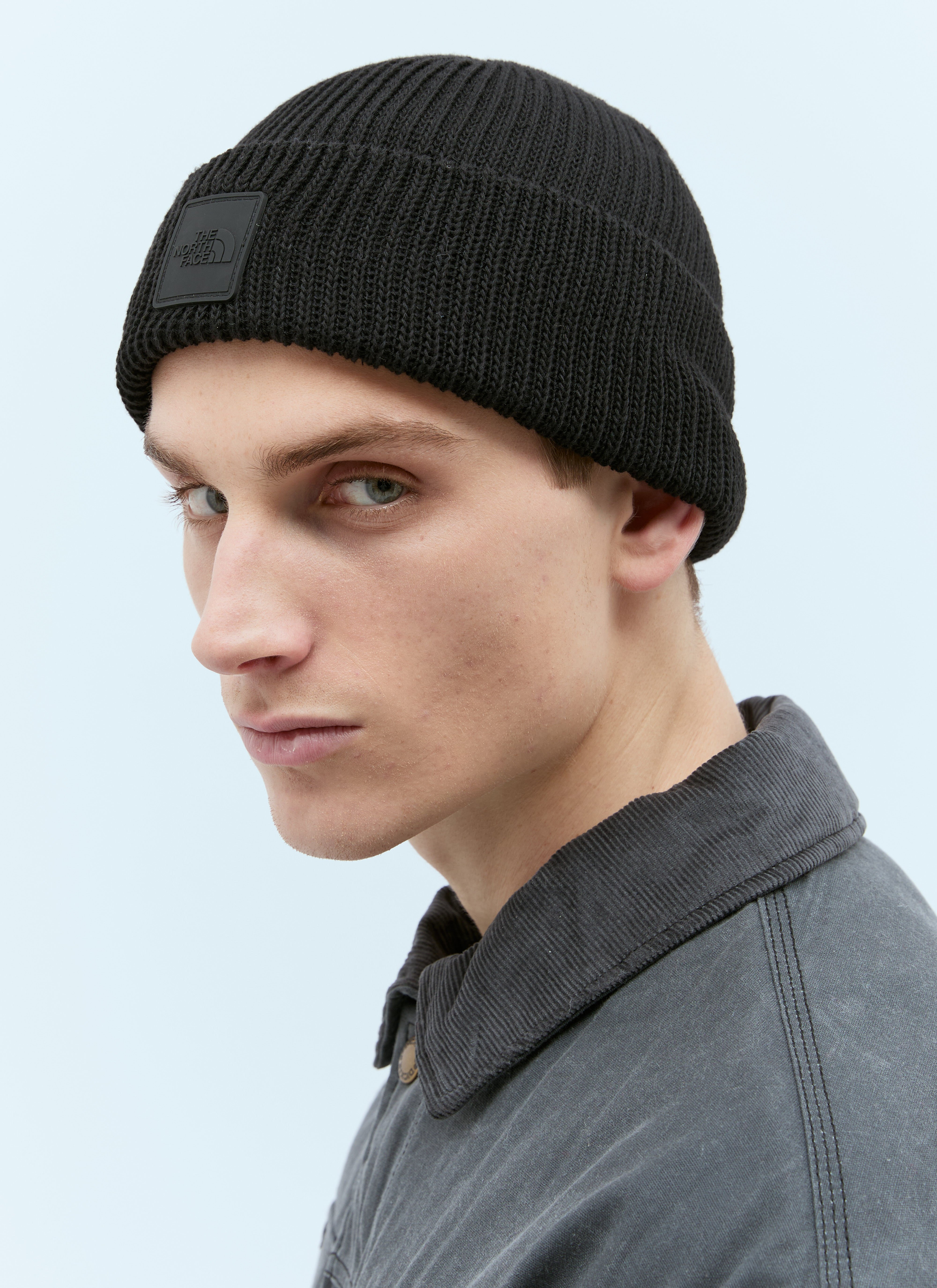 The North Face Logo Patch Beanie Hat Black tnf0156020