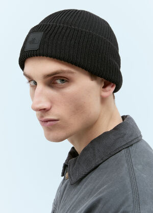 The North Face Logo Patch Beanie Hat Black tnf0146006