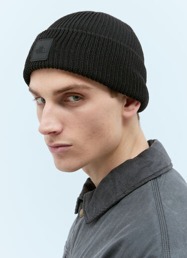 The North Face Logo Patch Beanie Hat Black tnf0154013