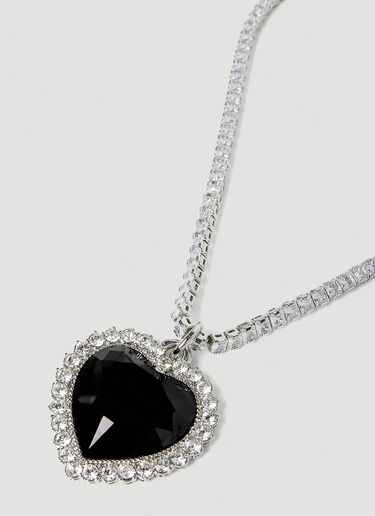 Vetements Crystal Heart Necklace Black vet0154022