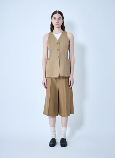 Max Mara Linen Bermuda Shorts Brown max0264012