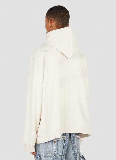 Balenciaga Logo Hooded Sweatshirt White bal0147059