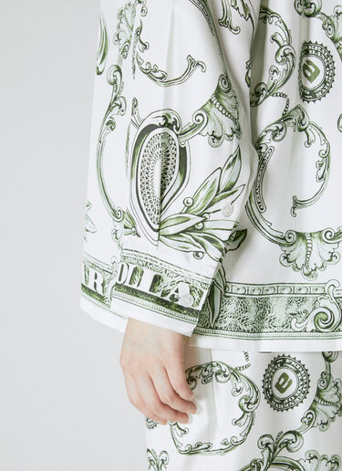 Money Print Silk Shirt Alexander Wang Money Print Silk Shirt White awg0253021