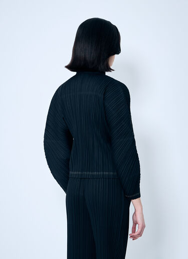 Pleats Please Issey Miyake Pleated Shirt Black plp0259015