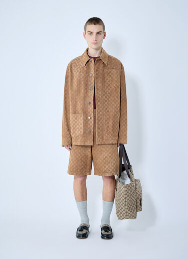 Gucci GG 엠보싱 스웨이드 쇼츠  베이지 guc0159039