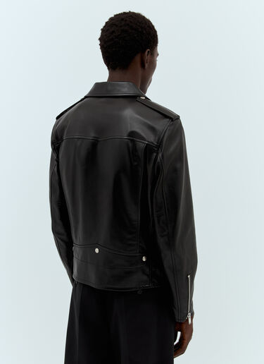 Saint Laurent Leather Motorcycle Jacket Black sla0156057