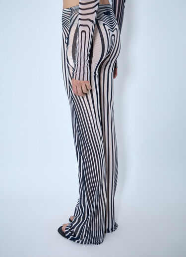 Jean Paul Gaultier Re-Edition Flare Trousers Morphing Stripes Grey jpg0264012