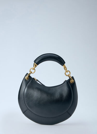 LN-CC® - Chloé: Small Banana Nappa Zipped Shoulder Bag - Black Chloé Small Banana Nappa Zipped Shoulder Bag Black chl0265051