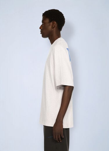 LN-CC® - Off-White: Stencil Arrow Skate Logo T-Shirt - Grey Off-White Stencil Arrow Skate Logo T-Shirt Grey ofw0162024