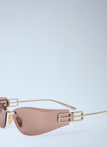 Balenciaga Gossip Rimless Logo Sunglasses Pink bal0263053