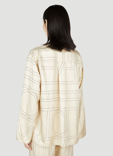 TOTEME Monogram Pyjama Shirt Beige tot0251050