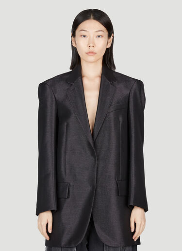 Sportmax Oversized Metal Effect Blazer Black spx0253008