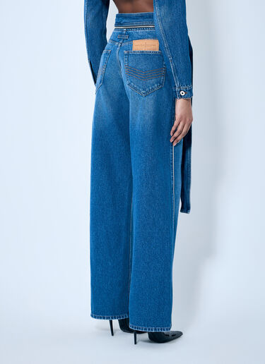 Jean Paul Gaultier Zip-Belt Denim Jeans Blue jpg0259007