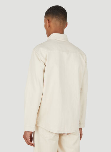 Wynn Hamlyn Men's Denim Zipper Jacket White wyh0148005