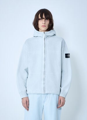 Stone Island Hooded Zip Sweatshirt Blue sto0164014