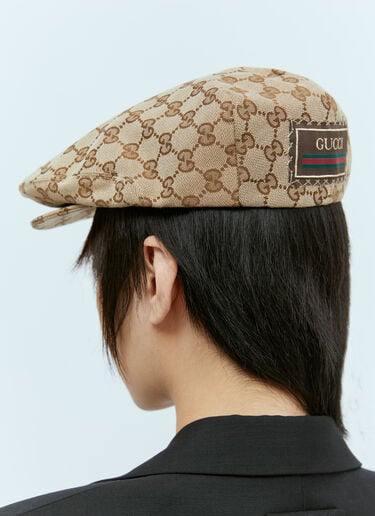 Gucci Original GG Canvas Flat Cap Beige guc0355005