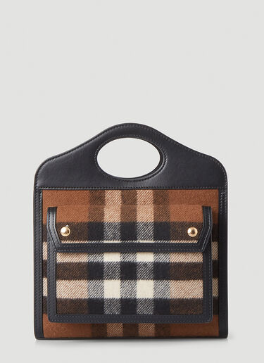 Burberry Check Mini Pocket Handbag Brown bur0246010