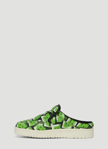 Acne Studios Face 印花一脚蹬运动鞋 绿色 acn0247026