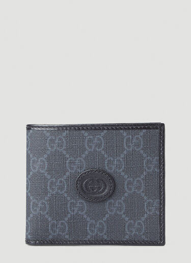 Gucci GG Logo Patch Supreme Wallet Black guc0147140