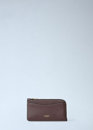 Coach Leather New York Zip Card Case Brown coa0265015