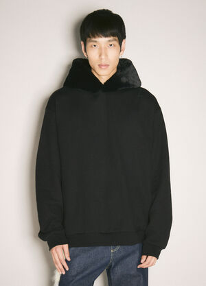 Marni Faux-Fur Hood Sweatshirt Blue mni0159001