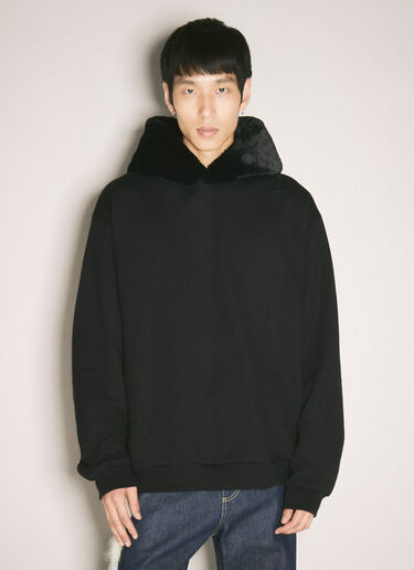 Marni Faux-Fur Hood Sweatshirt Black mni0158002