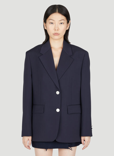Alexander Wang Wool Mohair Suit Blazer Black awg0253059