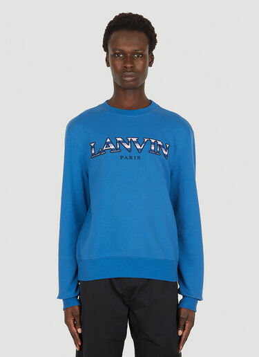 Lanvin Curb Crewneck Sweatshirt Blue lnv0149005