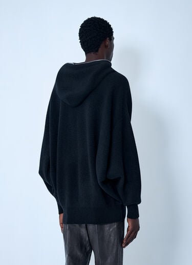 Rick Owens Gimp Hooded Zip-Up Sweatshirt Black ric0162006