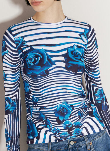 Jean Paul Gaultier Flower Body Morphing Top Blue jpg0256014