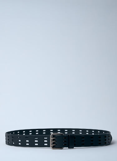 Saint Laurent Leather Motorcycle Belt Brown sla0159033