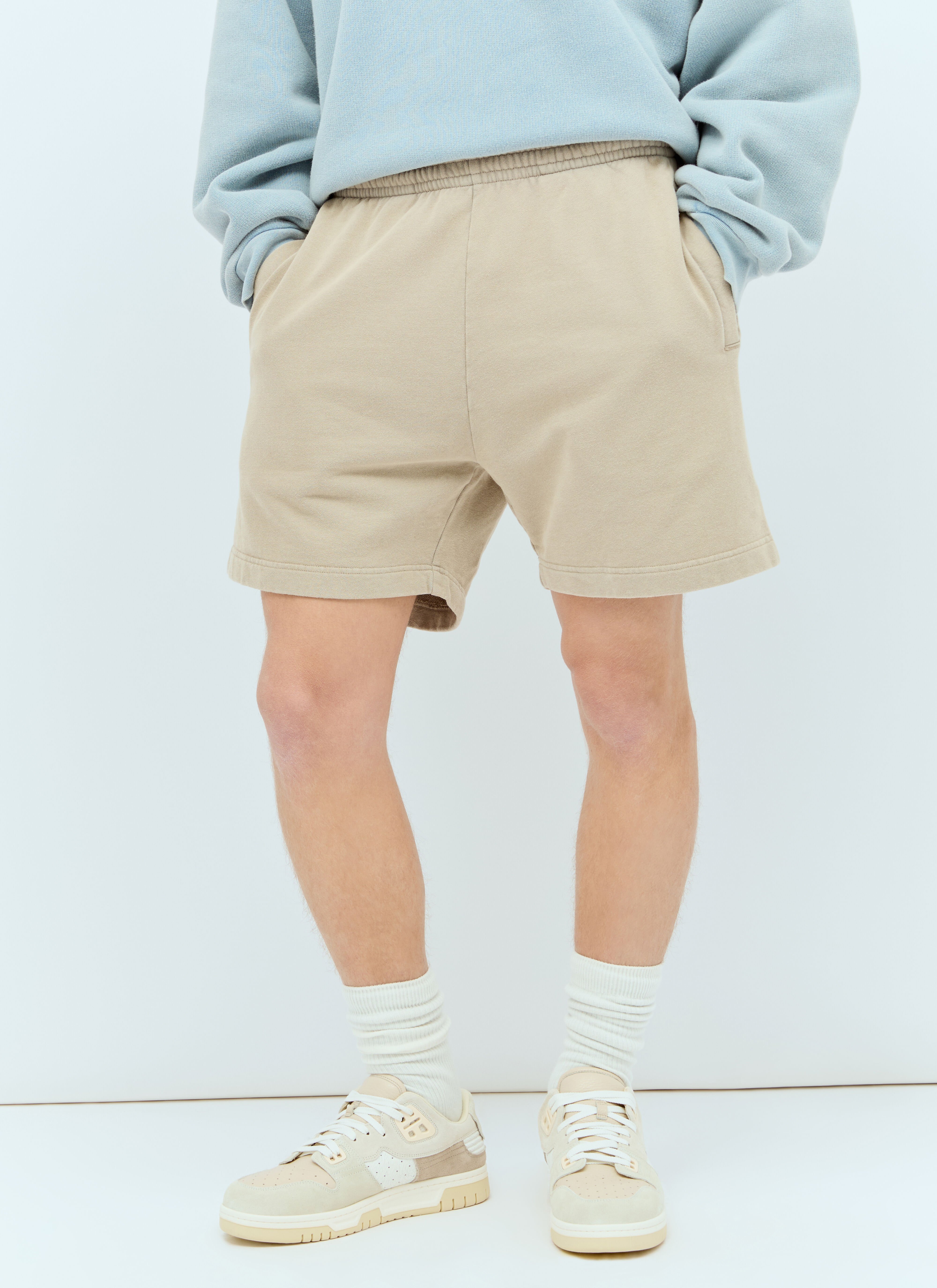 Boiler Room Cotton Fleece Shorts Grey bor0156008
