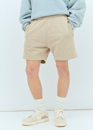Our Legacy Cotton Fleece Shorts Orange our0157015
