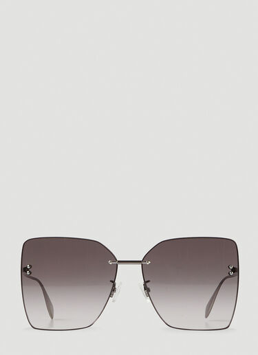 Alexander McQueen Square Lense Sunglasses Grey amq0246053