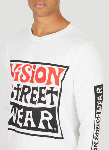 Vision Street Wear Wavy OG Box 徽标 T 恤 白色 vsw0150005