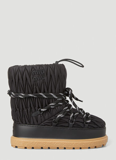 Miu Miu Matelassé Après-Ski Boots Black miu0251014