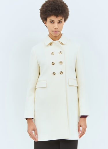 Gucci Wool Coat Cream guc0257024
