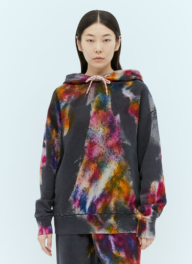 Aries Colourspray Hooded Sweatshirt Grey ari0254003