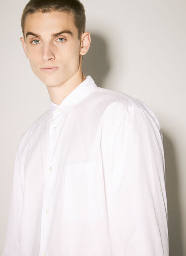 Comme des Garçons Homme Plus 装飾付きの裾シャツ ホワイト hpl0158001