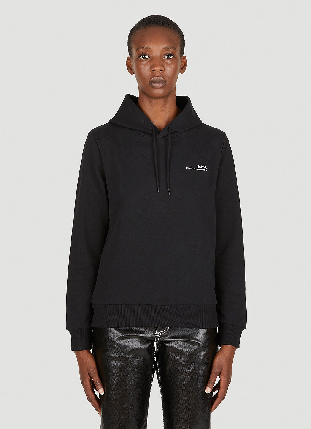 GANNI Item Hooded Sweatshirt Black gan0250048