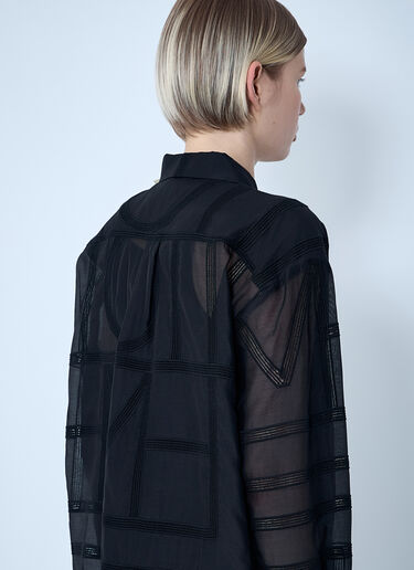 TOTEME Classic Crochet Shirt Black tot0261064