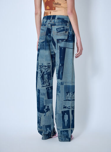 Jean Paul Gaultier Newspaper Print Jeans Blue jpg0264007