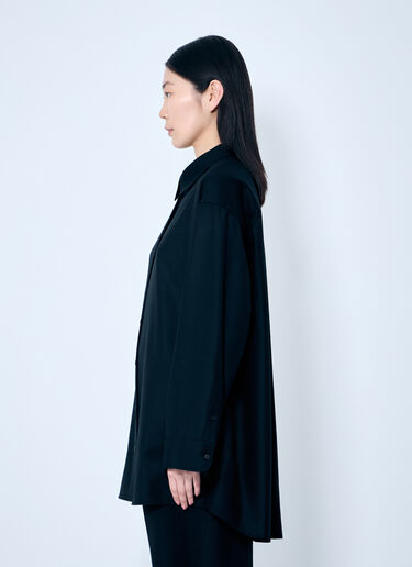 The Row Caroline Wool Shirt Black row0258021
