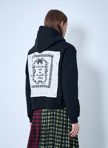 Chopova Lowena Emotional Napkin Hooded Sweatshirt Black cho0360009